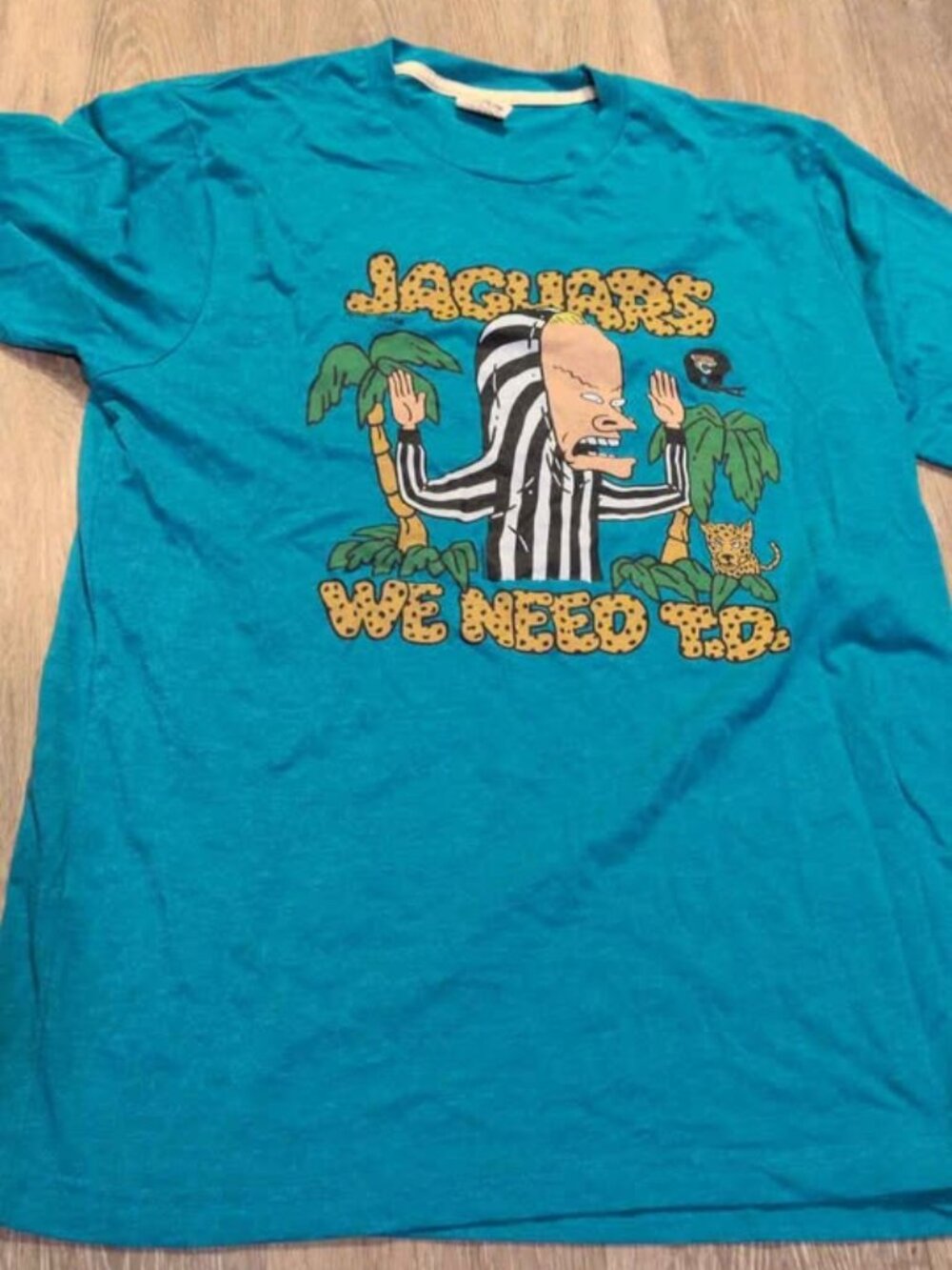 Homage Jacksonville Jaguars Beavis and Butt-Head T-Shirt Size L nwot